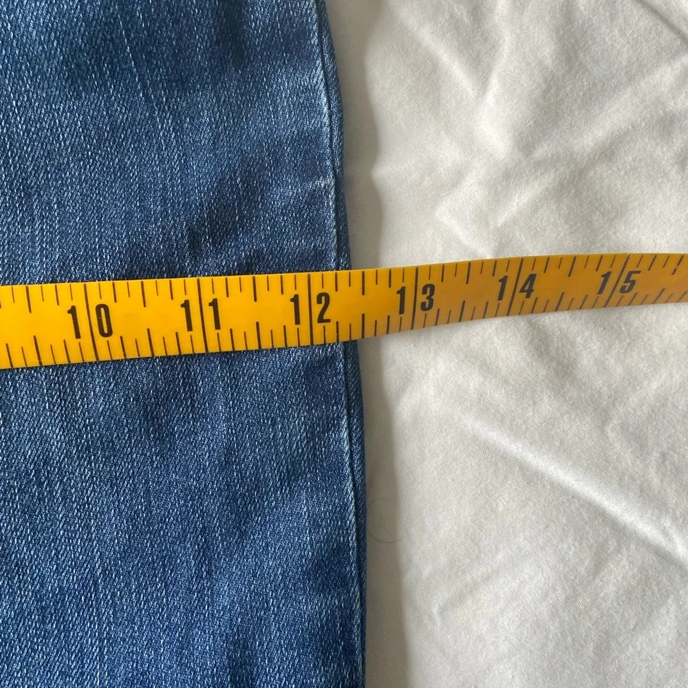 Talbots Size 16 Sailor Button Cropped Wide Leg Denim Jeans - Picture 7 of 8